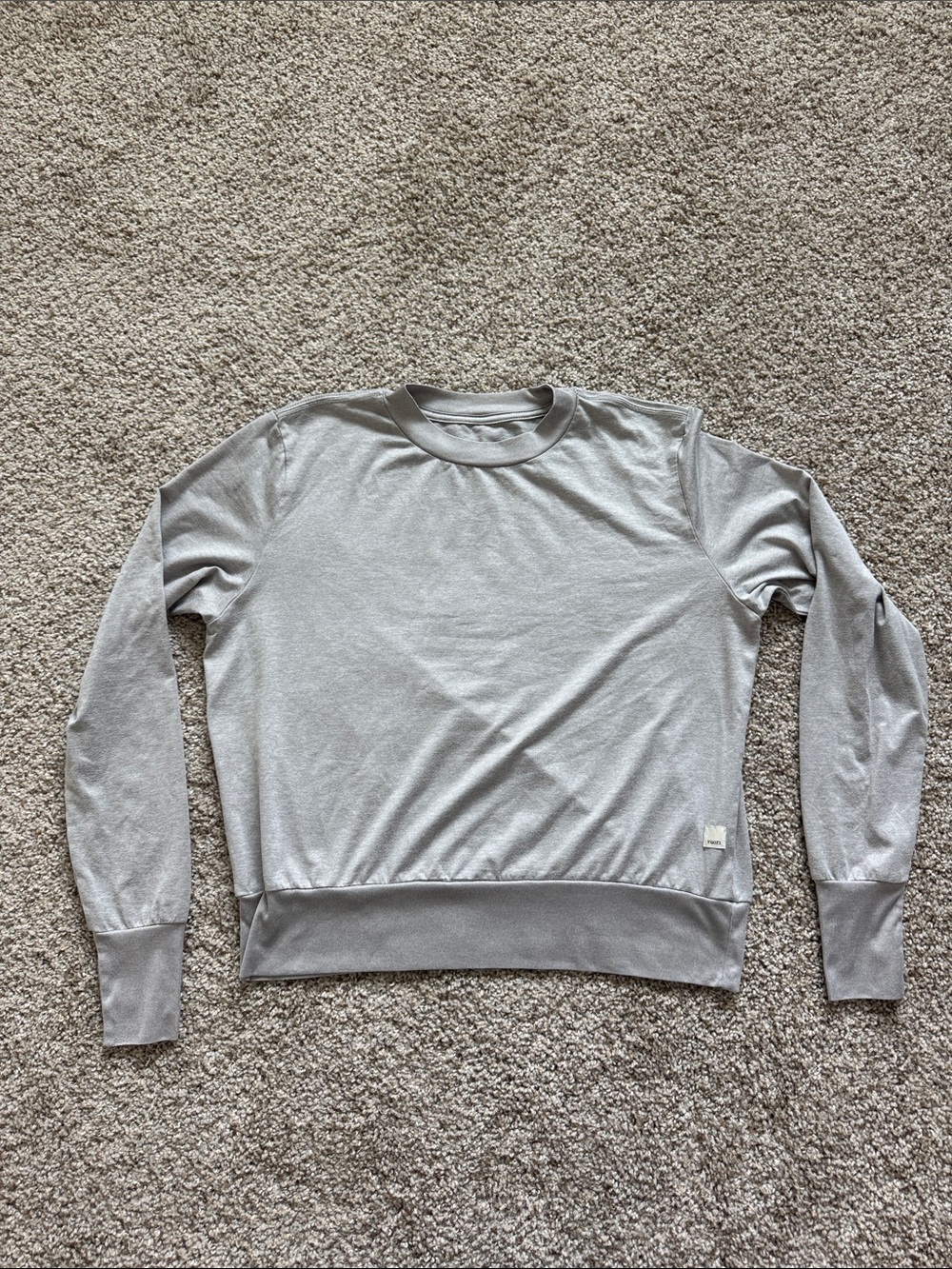 Vuori Daydream Crew Light Gray Sweatshirt S